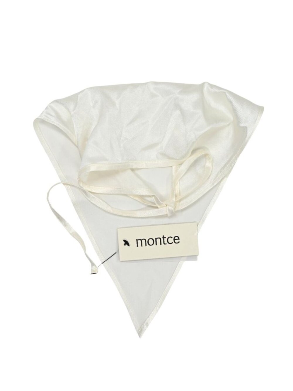 Montce Silkie Tie-Up Scarf in Cream